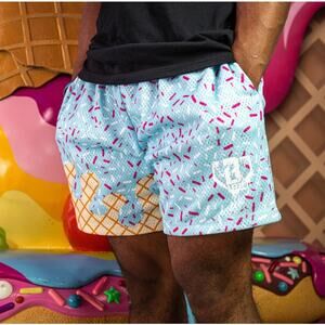 NWT Baseball Lifestyle 101 Men's Ice Cream Shorts in Cotton Candy Size XL